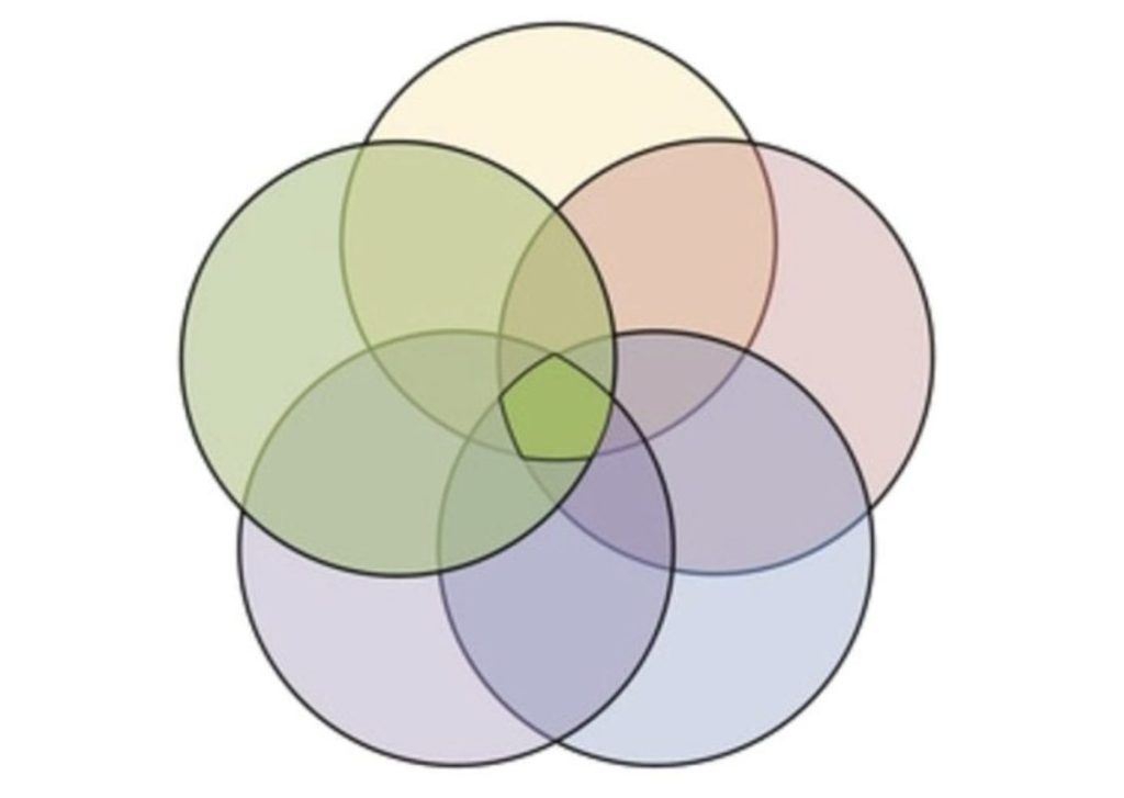 Круг деятельности 5. Круги Эйлера 5 кругов. 5 Venn diagram. Venn diagram четыре круга. Диаграмма Венна 5.